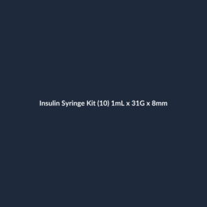 Insulin Syringe Kit (10) 1mL x 31G x 8mm